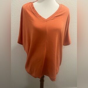 Cupio Vibrant Fall Orange Top
